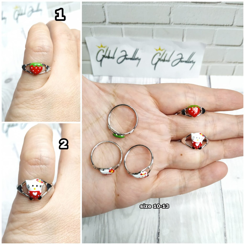 CINCIN ANAK KARAKTER PERAK ASLI S925 GLOBAL JEWELLERY CK012