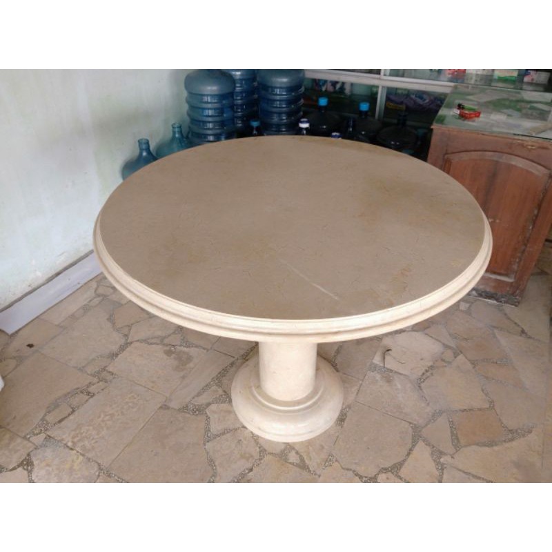 Meja  makan Bundar marmer 150