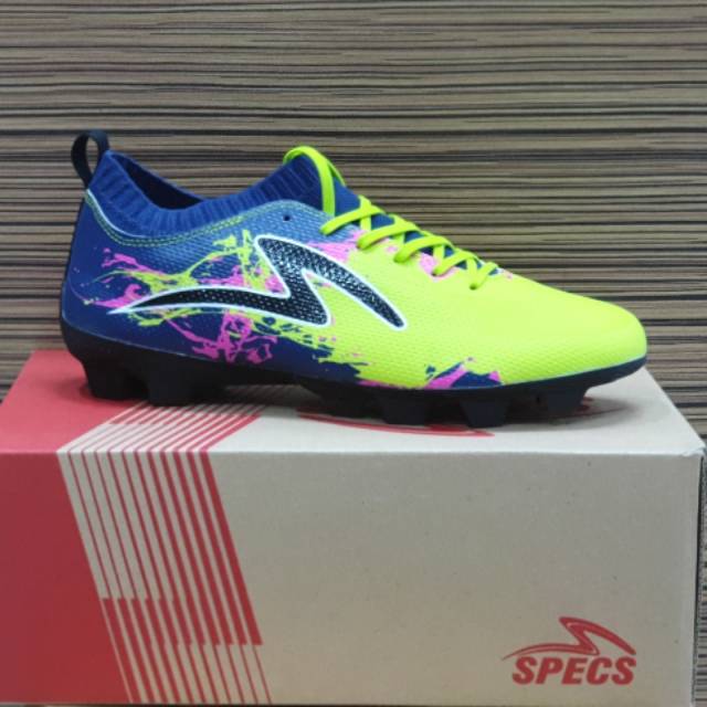 Sepatu Bola Specs New 2019 Cyanide TNT 19 FG-zestgreen/galaxyblue/black