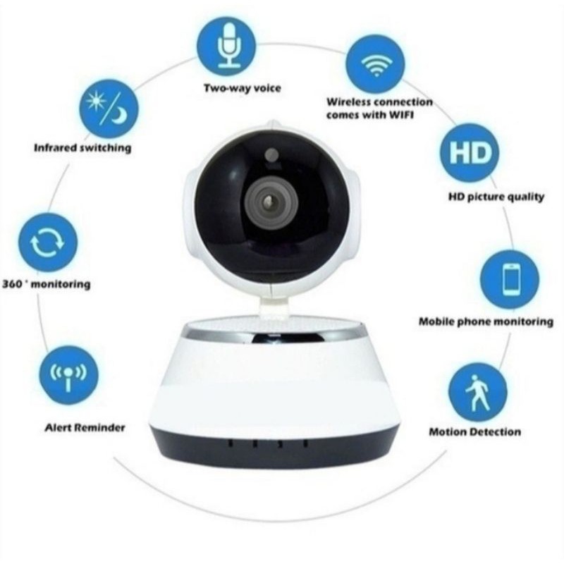 IP Camera Mini Wifi V380 Webcam Nirkabel Audio + sandisk 32GB