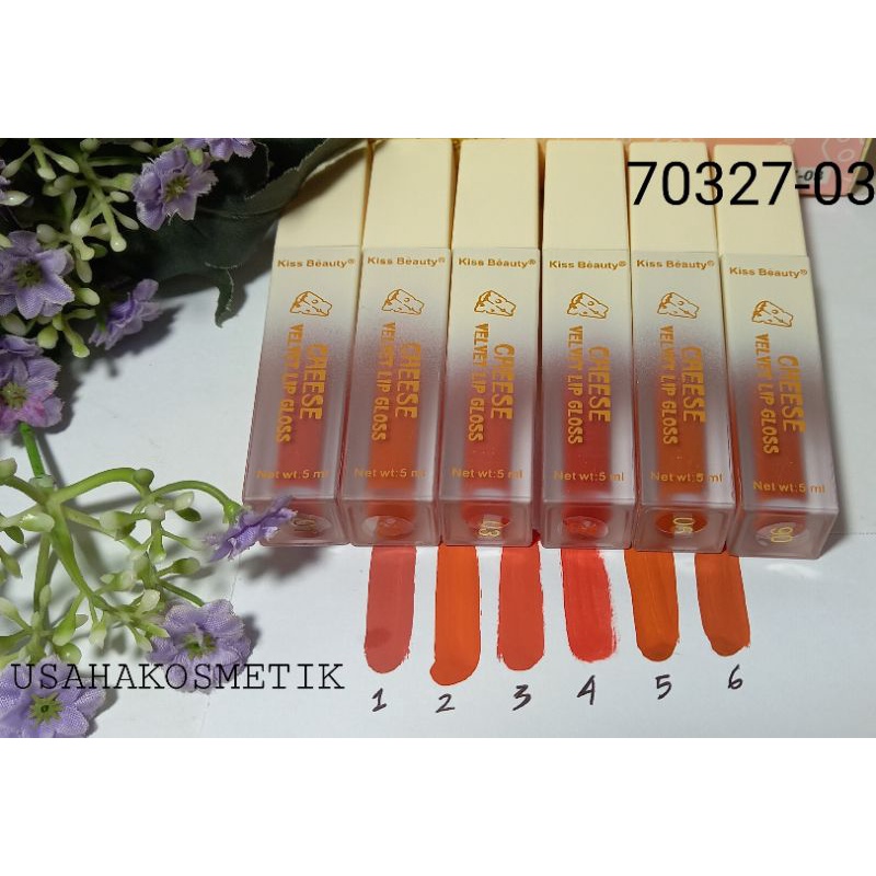 New LIP GLOSS  KISS BEAUTY MATTE 24JAM|  KISS BEAUTY HARUM FRUIT  | CHEESE VELVET NO.70281|70327