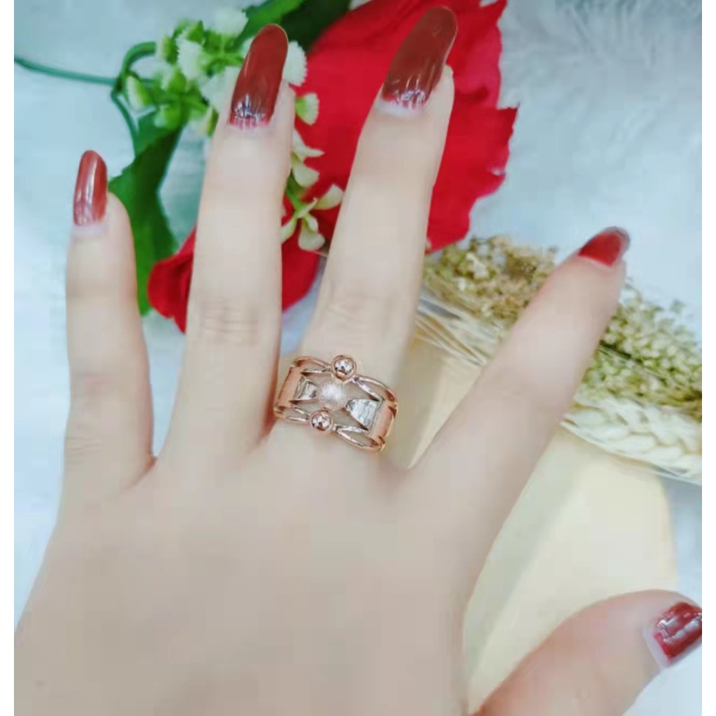 Cincin bola titanium perhiasan fashion 0275