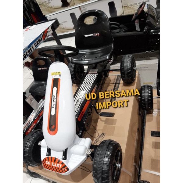 BERWYN GO KART SEPEDA ANAK PUTIH MOBIL GOKART KAYUH ANAK ORIGINAL