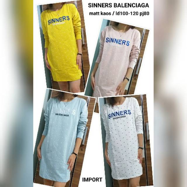 REAL FOTO dress import 421.47. tunik import SINNERS BALENCIAGA,