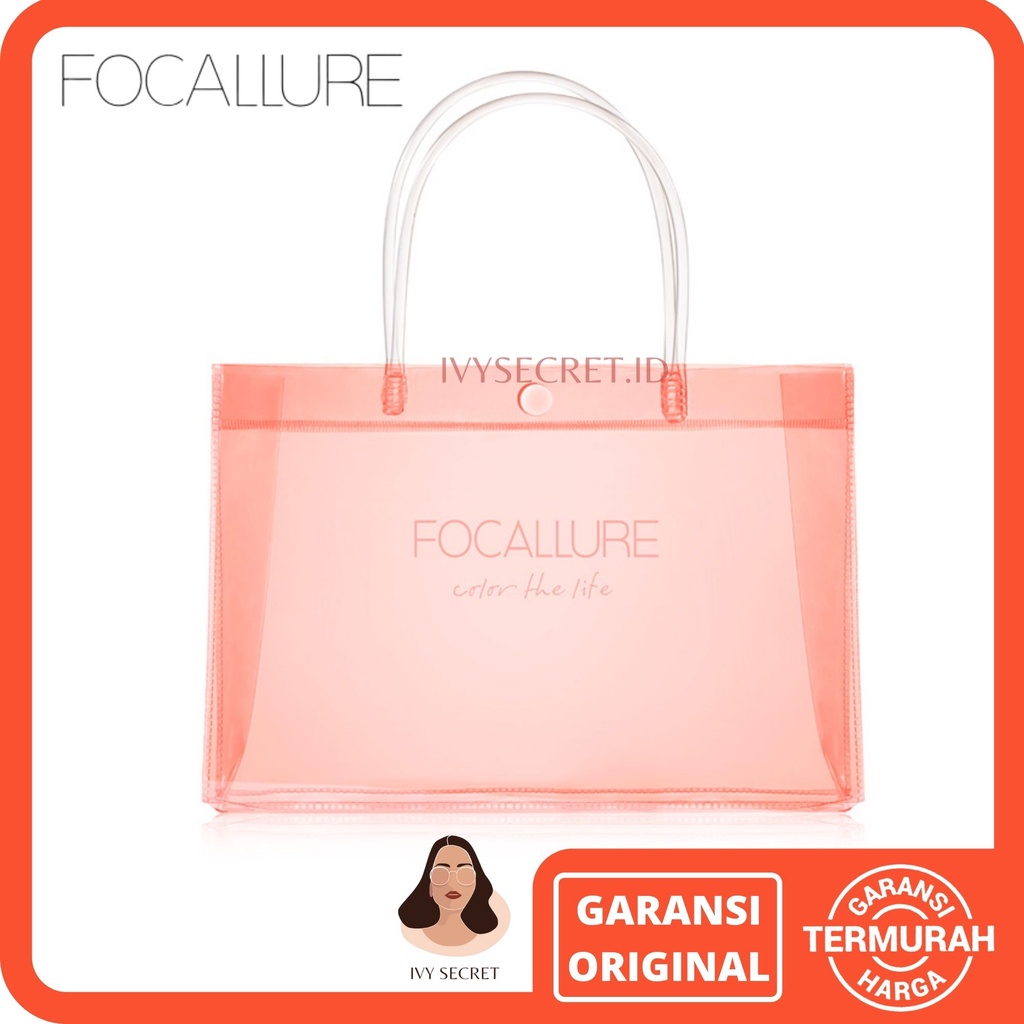 Focallure PVC Pink Handbag Cosmetics Waterproof PVC Travel Cosmetic Pouch Transparant Focalure Fucallure Focalure Foccalure