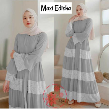 TRAND TERBARU Lebaran 2020 GAMIS REMAJA ANAYA NADIN Olala Maxi Edisha Dress / Wolfis / Brukat / DFN8