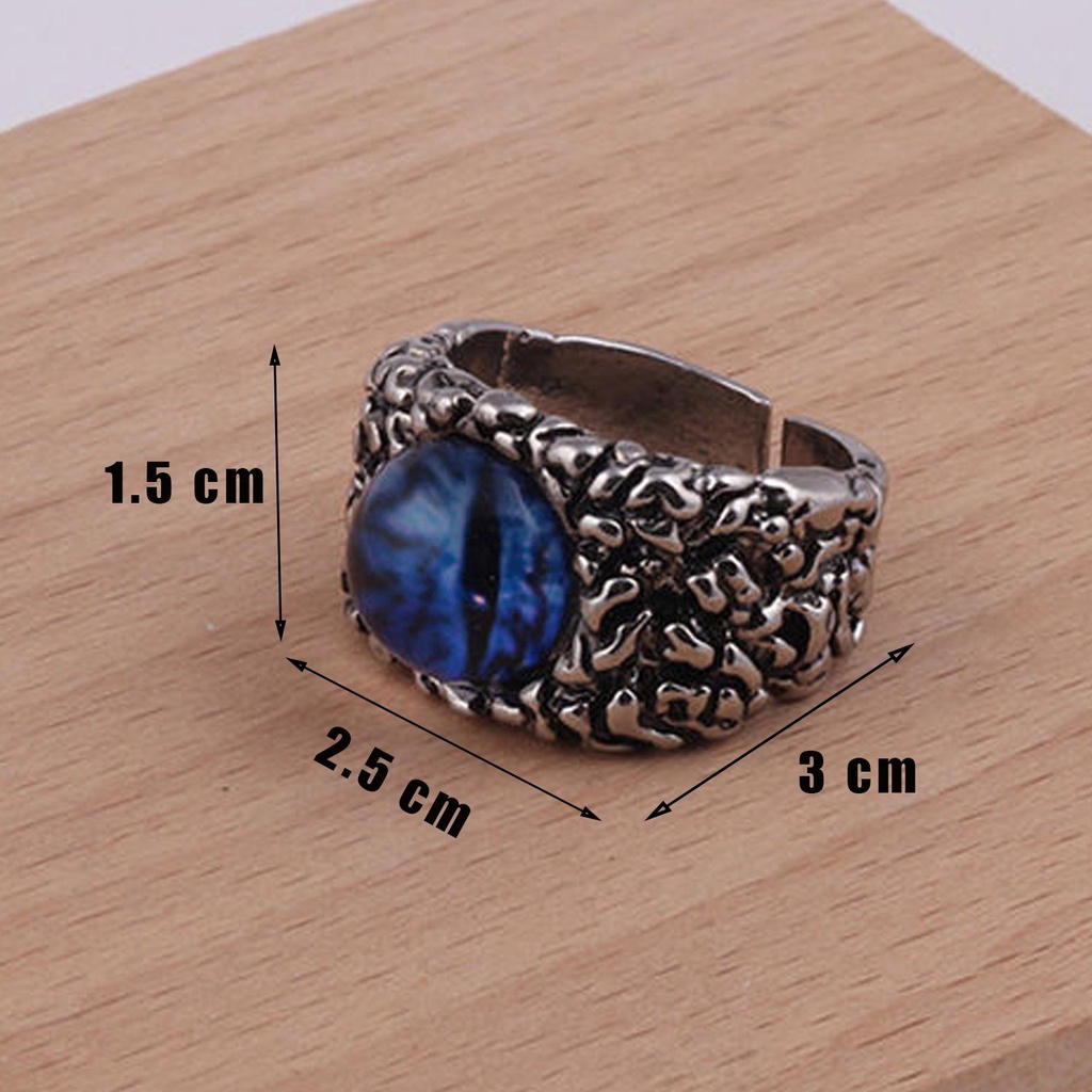 Perhiasan Cincin Python Nanas Cincin Ular Gaya Punk Redstone Eye Pria