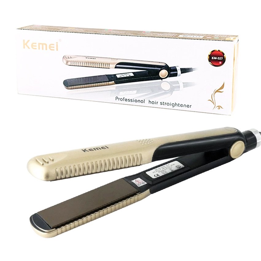 Kemei Profesional Hair Straightener- KM 327 GOLD