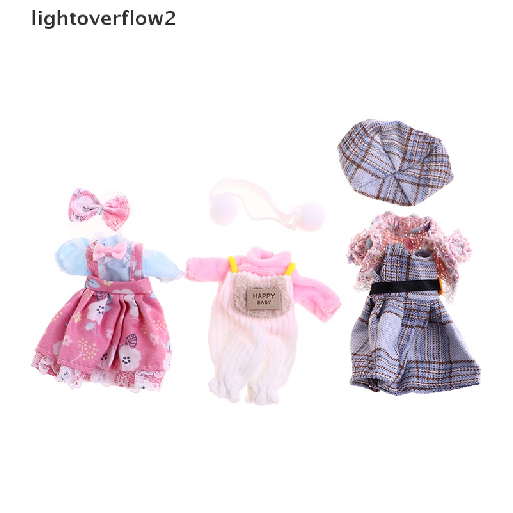 (lightoverflow2) Set Pakaian Boneka OB11 Ukuran 16-17cm 1 / 8 &quot;