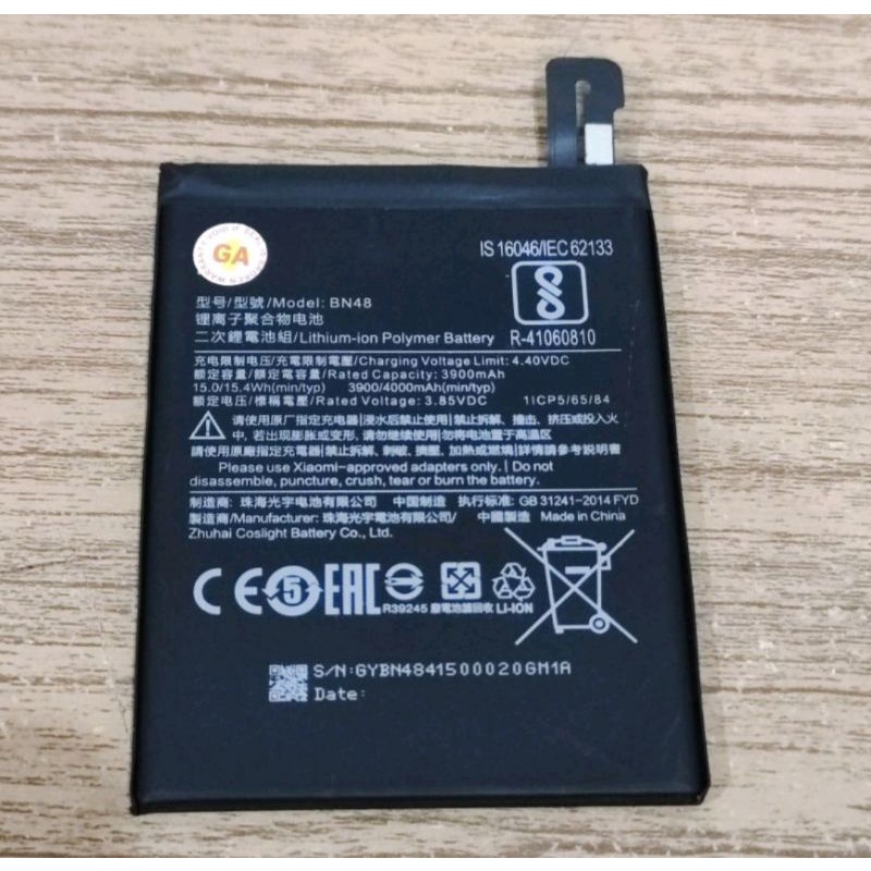 BATRE BATRAI BATTRE XIAOMI REDMI NOTE 6 PRO BN48 / BN-48 / BN 48 ORIGINAL