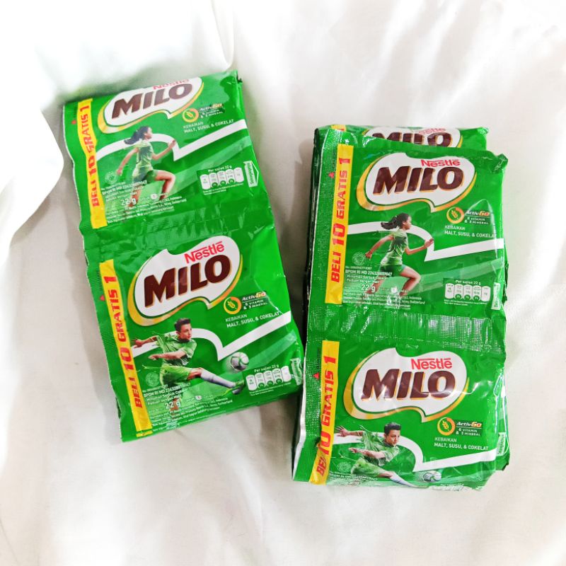 

Jingga✓ Susu Milo renteng 22g x 11 sachet