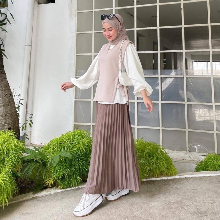 Rok Plisket Premium  Jumbo M FIT TO XLL 100% Original / Mayung / Skirt