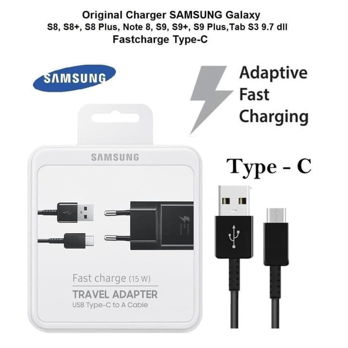 CHARGER SAMSUNG GALAXY S8+ NOTE8 NOTE 8 ORI KABEL USB TYPE C ORIGINAL