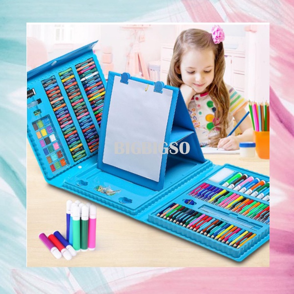 Crayon 208 pcs Krayon Set / Art set / Crayon Set / Art Set/Peralatan Gambar Perlengkapan Melukis Kra