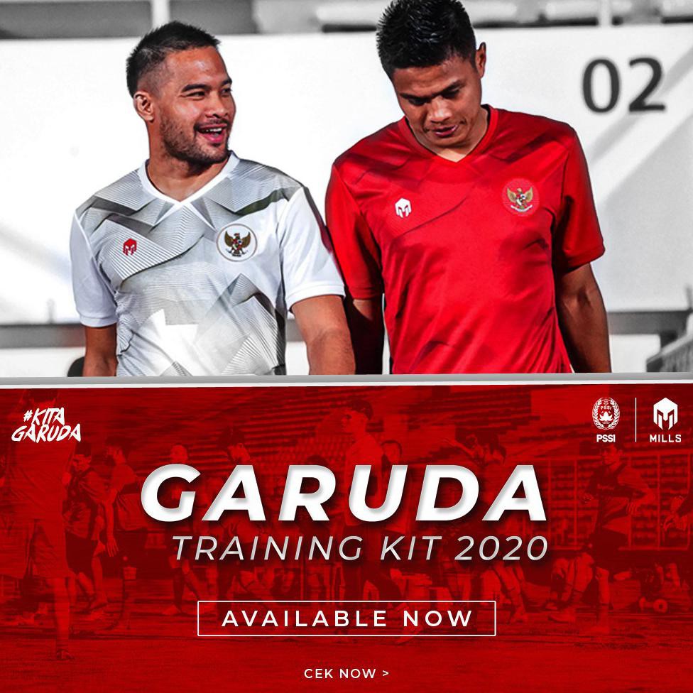 JERSEY TIMNAS GARUDA INDONESIA 2020 MILLS 1013GR BAJU LATIHAN TIMNAS TRAINING JERSEY TIMNAS ORIGINAL