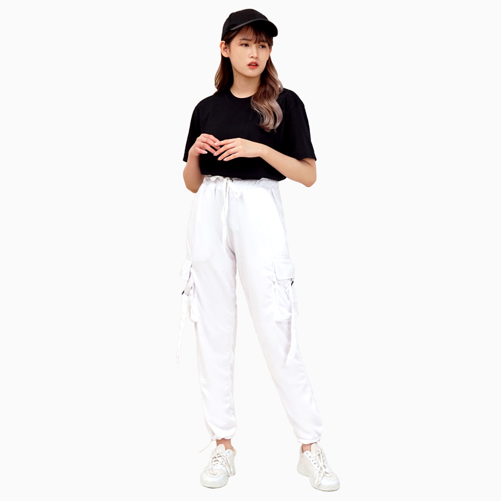 Celana Panjang Jogger Cargo Hypebeast Training wanita Keren Terbaru - XSHOP Juliani