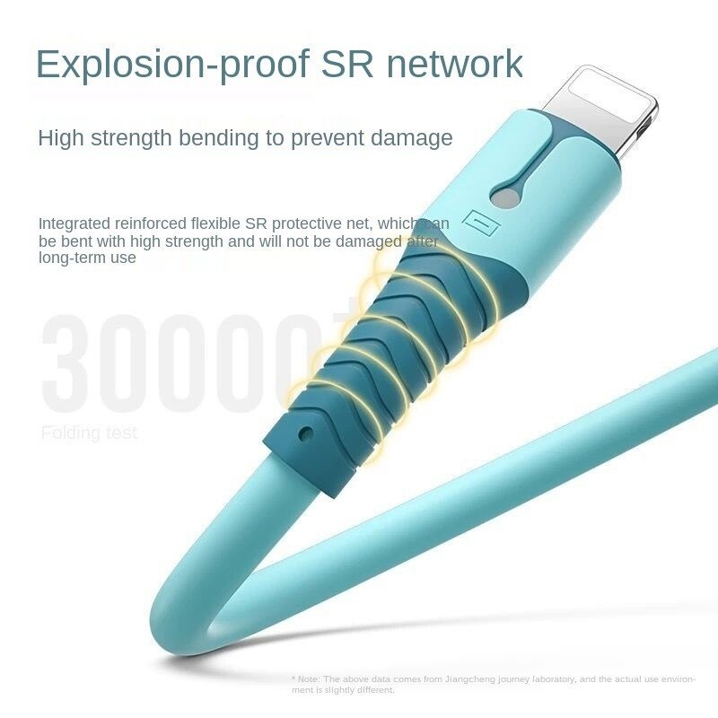 【stock】1/2m Liquid Silicone Soft Rubber Data Cable with Light Super Charge Stain Resistant Micro USB/Type C Cable for Huawei Samsung Xiaomi Electronic Accessories