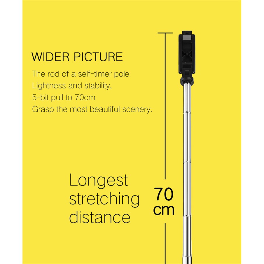 Triple W 3 in 1 Tongsis Tripod Bluetooth Selfie Stick + Remote Shutter