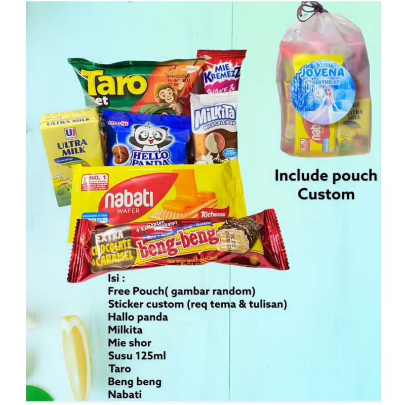 

PAKET SOUVENIR ULANG TAHUN GODIEBAG SNACK PAKET MURAH / PAKET LEBARAN / PAKET SANTUNAN / PAKET HEMAT ULTAH