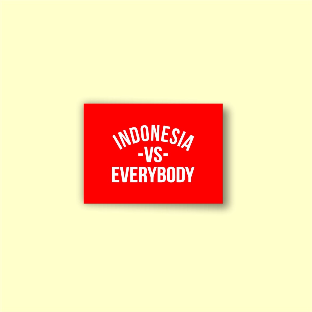 

stiker brand distro indonesia vs everybody bahan graftac anti air