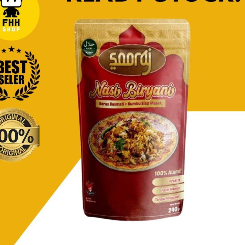 

✨TERBARU✨ M&G Nasi Biryani Instan 240gr Beras Basmati dengan Bumbu Siap Masak gas !!
