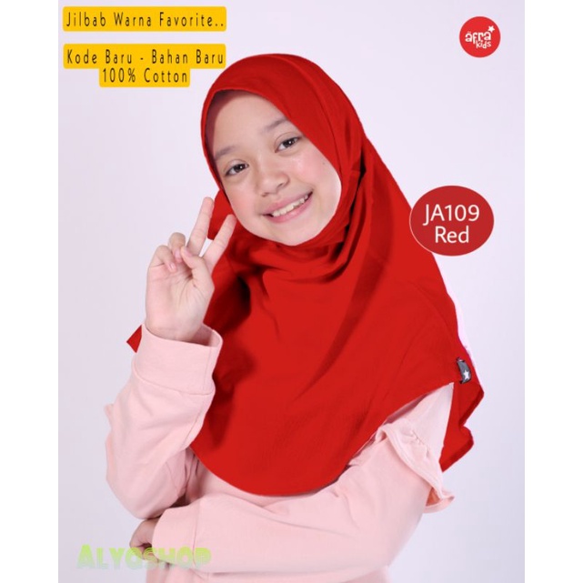 Jilbab Basic Afrakids RED JA109