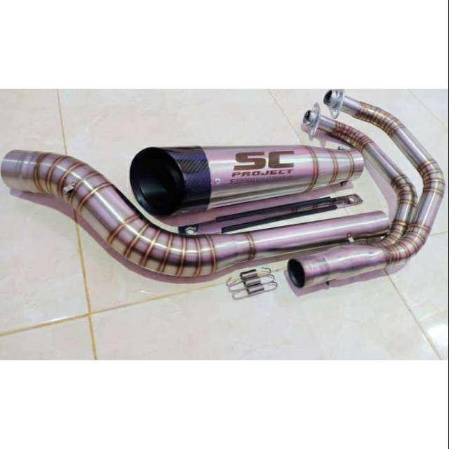 Knalpot SC PROJECT 2 silinder for ninja fi 2017