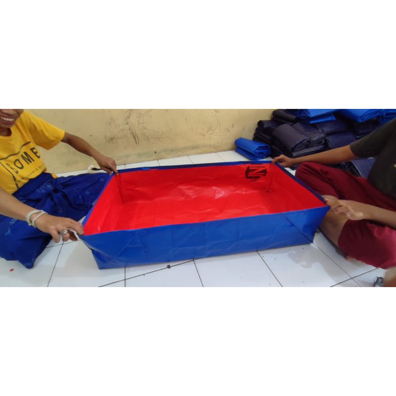 terpal kolam ikan a3 100x50x25cm murah