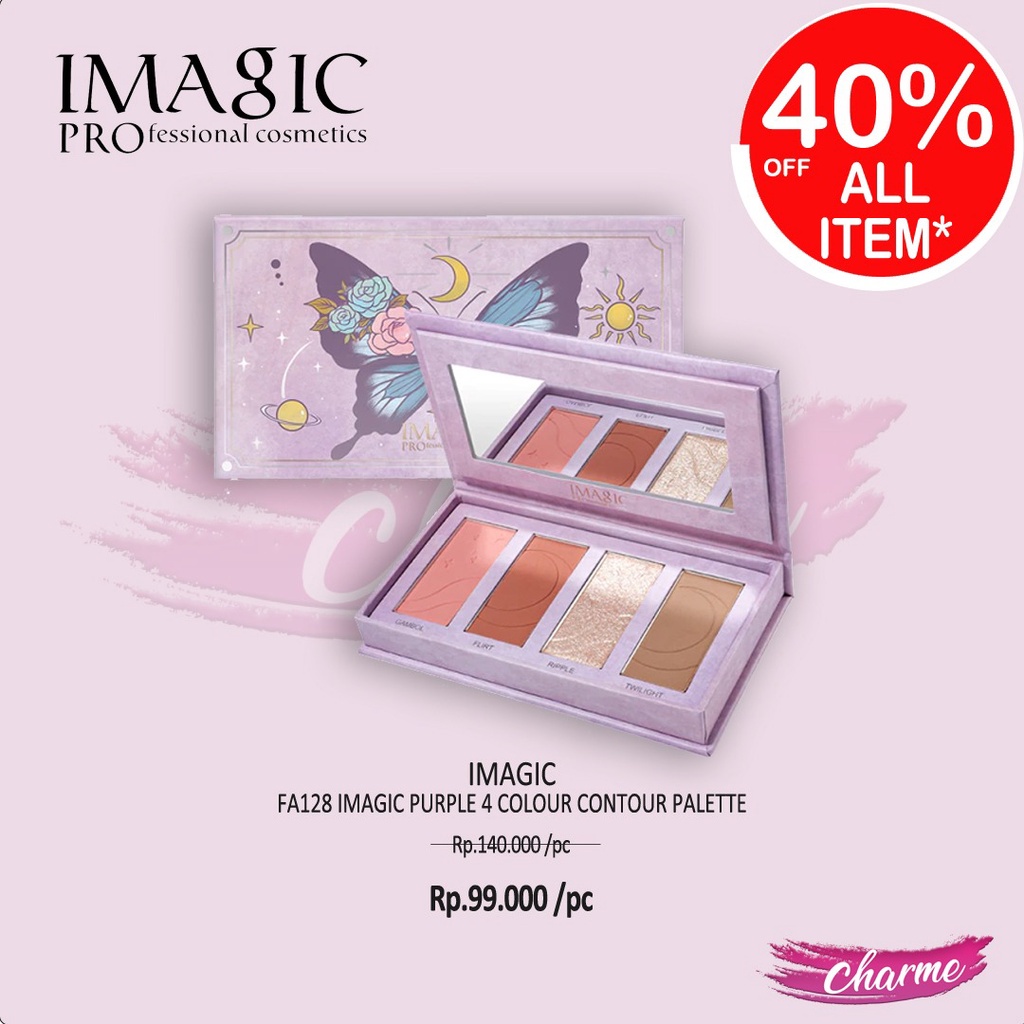 (READY &amp; ORI) IMAGIC Purple 4 Colour Contour Palette FA128 FA 128