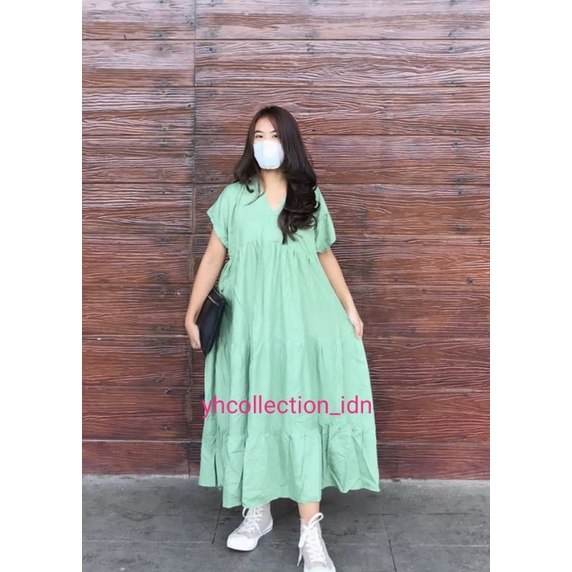 DRESS KEKINIAN / DASTER POLOS / DASTER MURAH / BAHAN RAYON / RAYON POLOS