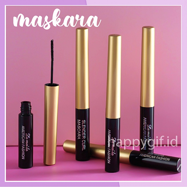 LAMEILA Maskara Black Gold 360 Natural Waterproof/Tahan Lama Lentik Dan Bervolume LA134