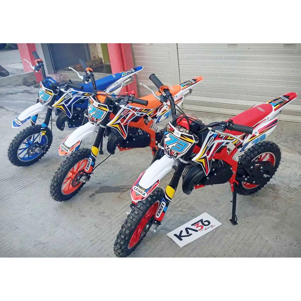 Mainan Motor Cross Mini / Trail Mini Anak model Lenka 73 49CC - Bensin Campur