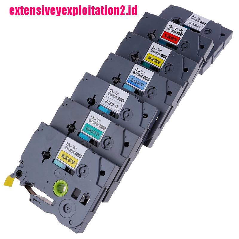Tz-231 PT-E100B D210 Tape Label Printer 12mm 9mm Untuk Brother