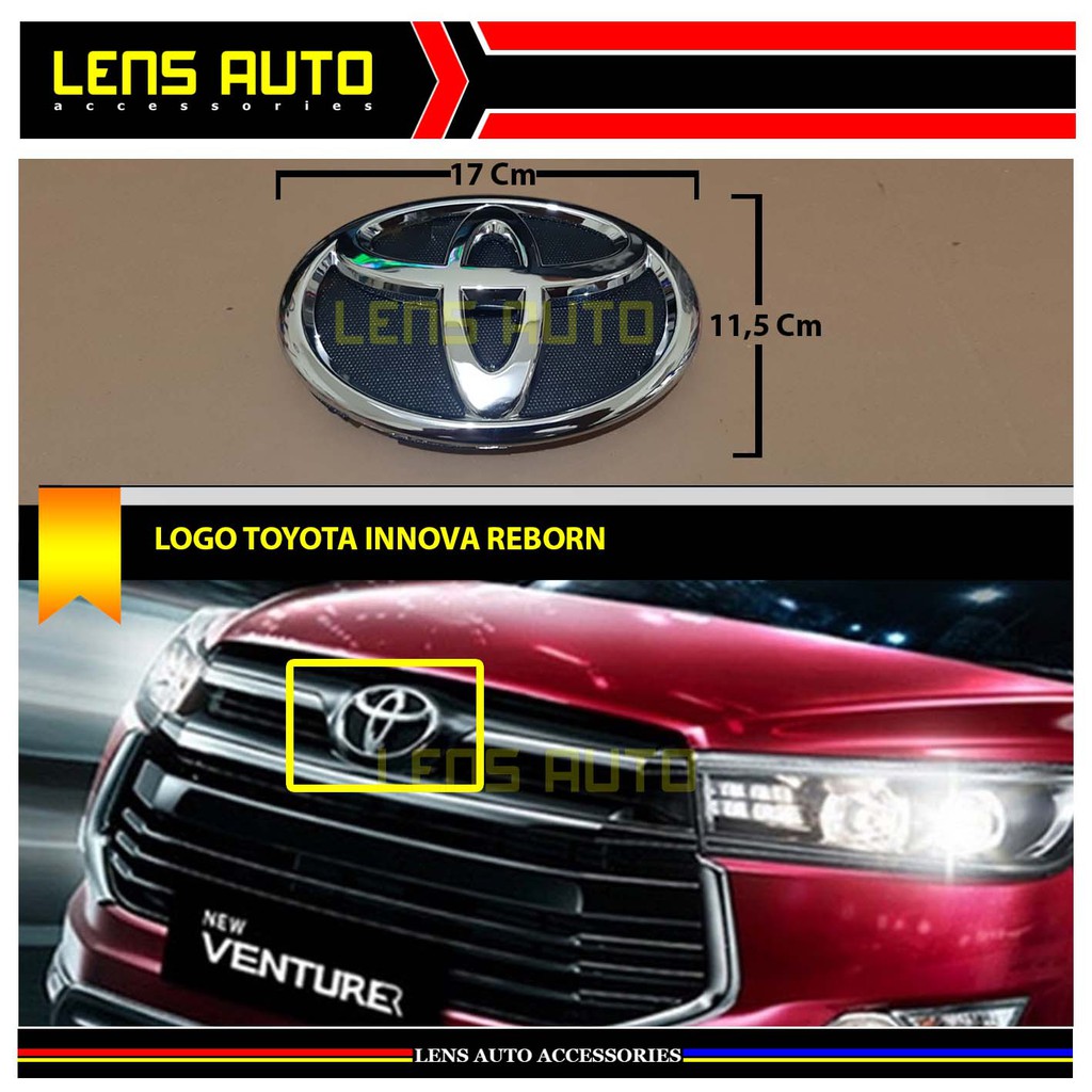 LOGO TOYOTA INNOVA REBORN LOGO GRILL TOYOTA INNOVA REBORN LOGO DEPAN GRILL KIJANG INNOVA REBORN