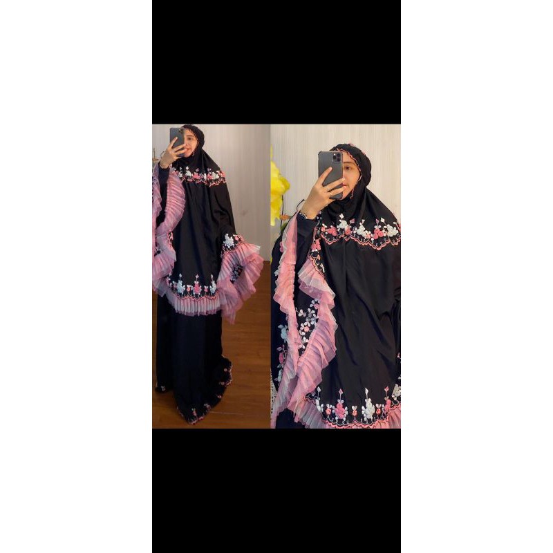 Big sale mukena mewah dewasa warna hitam
