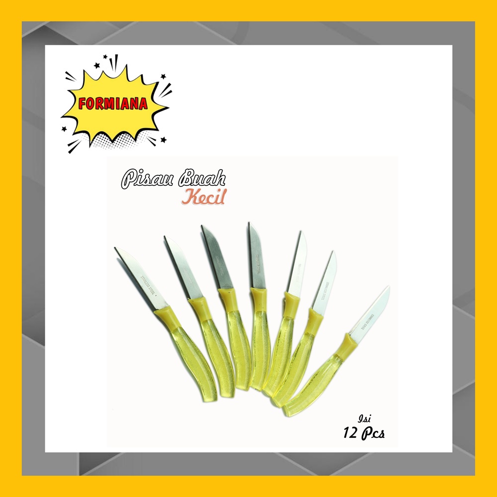 FM - Pisau buah / pisau ukir fruit knife stainless steel - isi 12 pcs