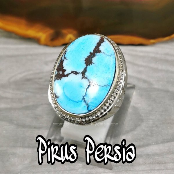 Cincin Pirus Persia Natural Batu Alam Ist 27