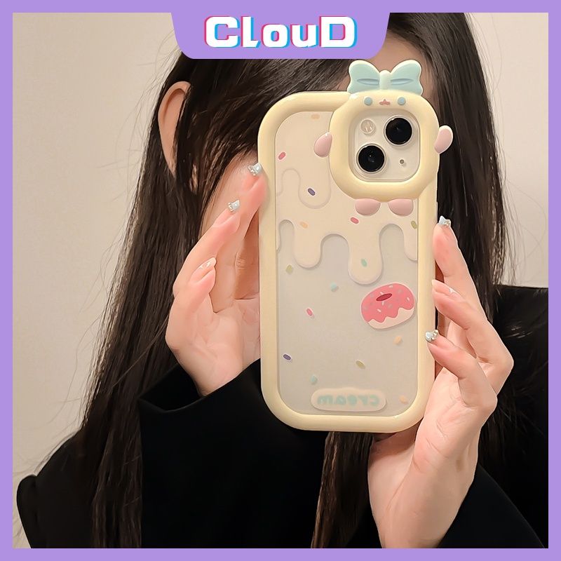 Soft Case Desain Es Krim 3D Untuk OPPO A15 A3s A5s A12 A7 A95 A77s A74 A76 A96 A53 A54 A1K A33 A15S A54 A57 2022 A9 A5 A16K A5 A16 A35 A16 A16 A35 A16 A16 A2 Az A16s A5s A5 Cover Pelindung Bahan TPU