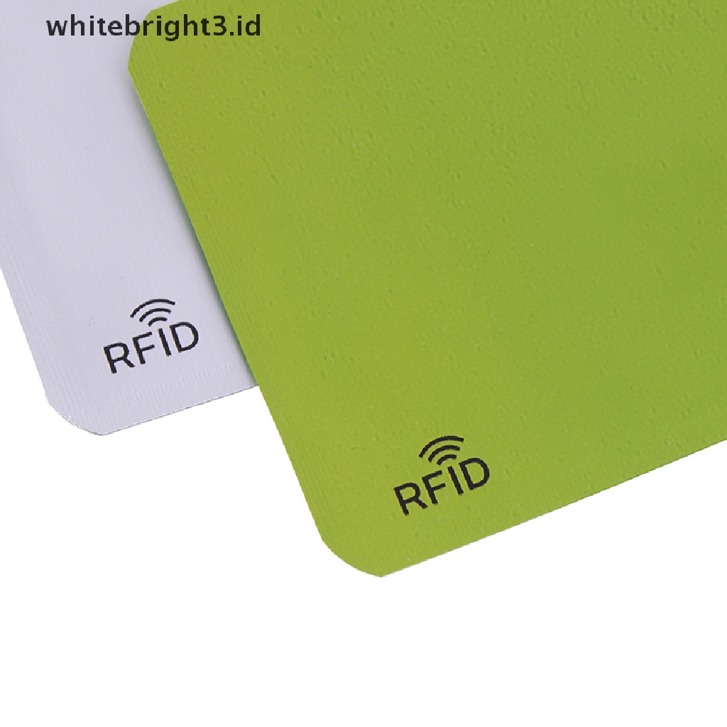 (whitebright3.ID) 10pcs Sleeve Pelindung Kartu Kredit / ID RFID Blocking Bahan Foil