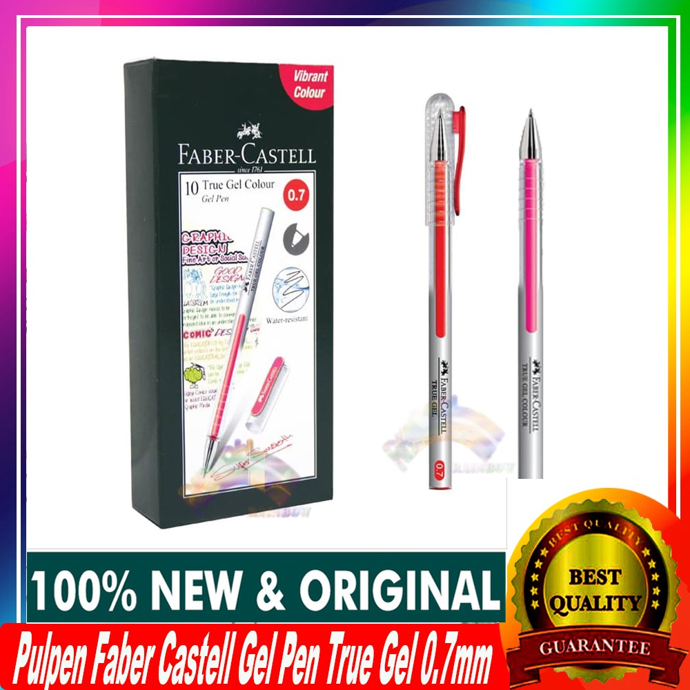 

1 Pcs Pulpen True Gel 0.7 Faber Castell Gel Pen True Gel 0.7mm True Gel Colour Bolpen Warna Pen Gel Mini Murah