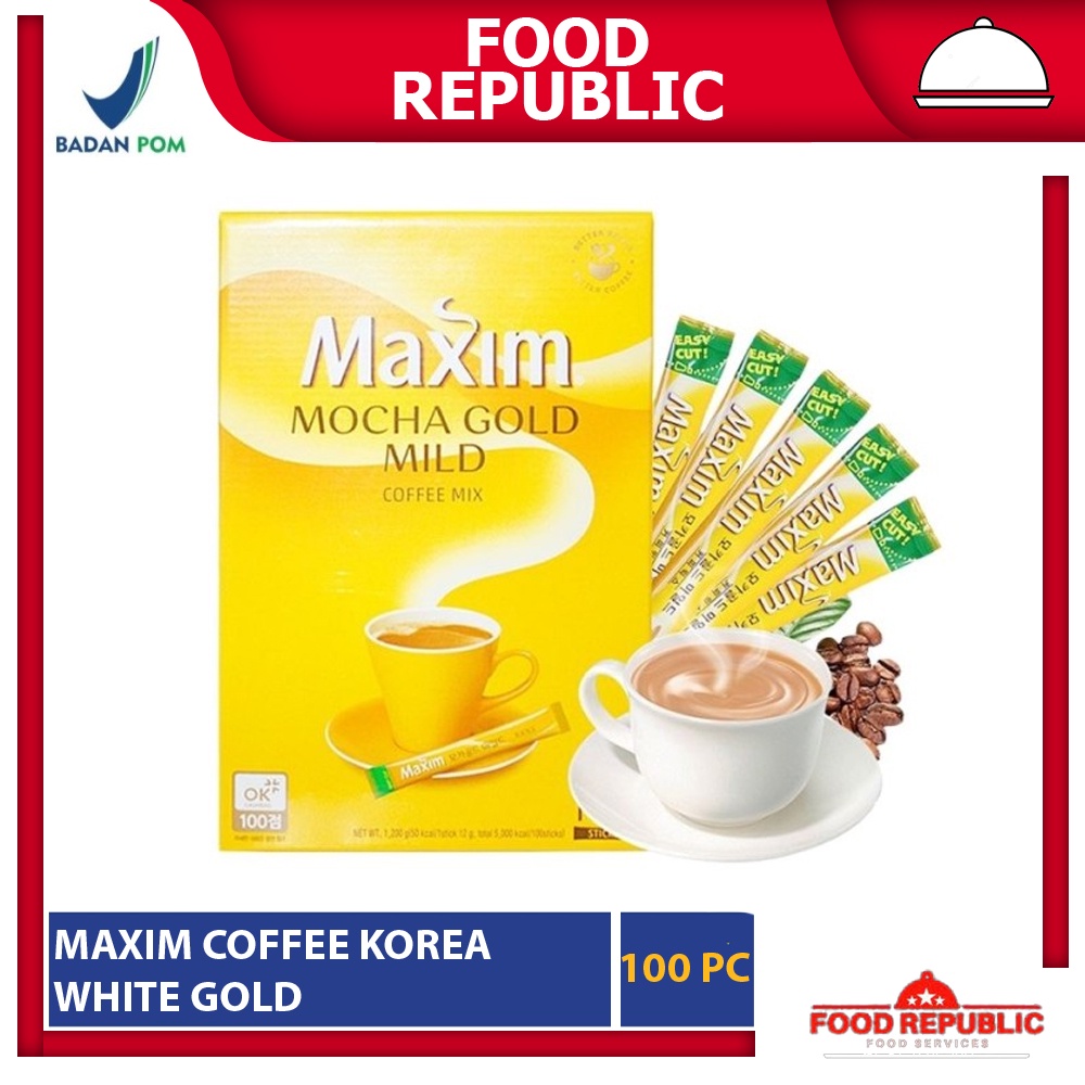 MAXIM COFFEE 100 PC ORIGINAL WHITE MOCHA KOPI MIX KOREA INSTANT KOREAN