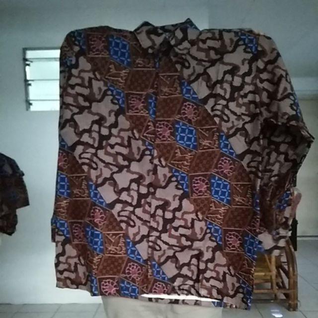 Kemeja Batik Lengan Panjang 011 Risna Batik Hrb026 Belanja Batik Beli Batik Seno Bakung Padi Sogan I