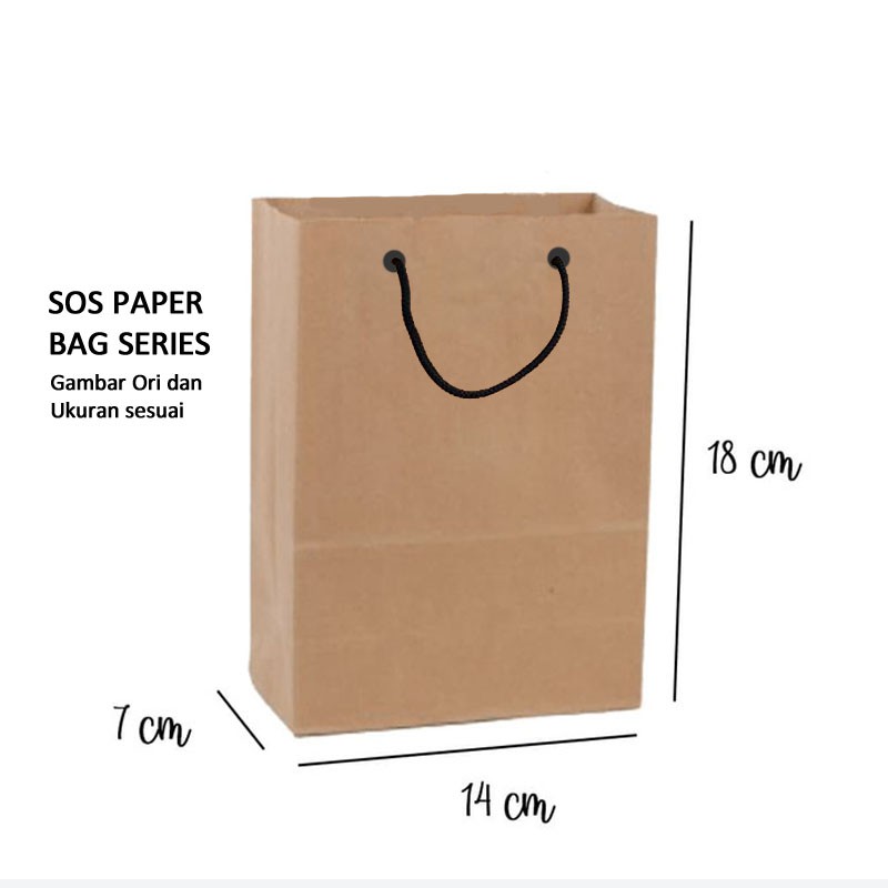 

Paper Bag Coklat Polos Packing Olshop A4 / Paper Bag Souvenir Wedding Packaging Warna Cokelat Kraft
