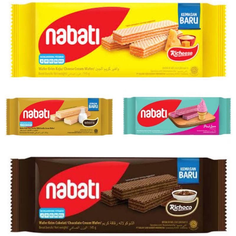 

WAFER NABATI ALL VARIAN 132GR / RECHEESE NABATI / NABATI WHITE / NABATI PINK LAVA / RICHOCO NABATI