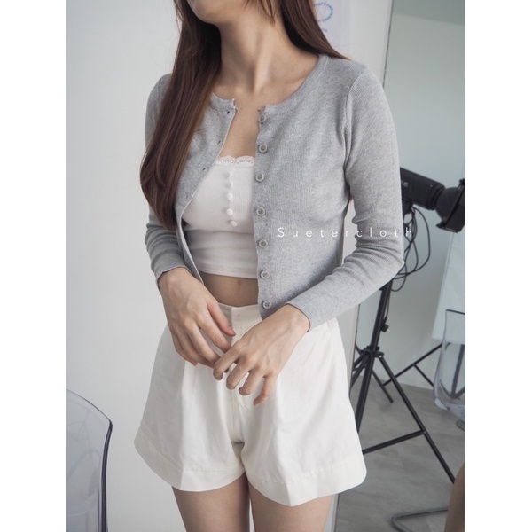 Min Ji Basic Cardigan Premium / Cardigan Wanita Import / Crop Cardigan-0