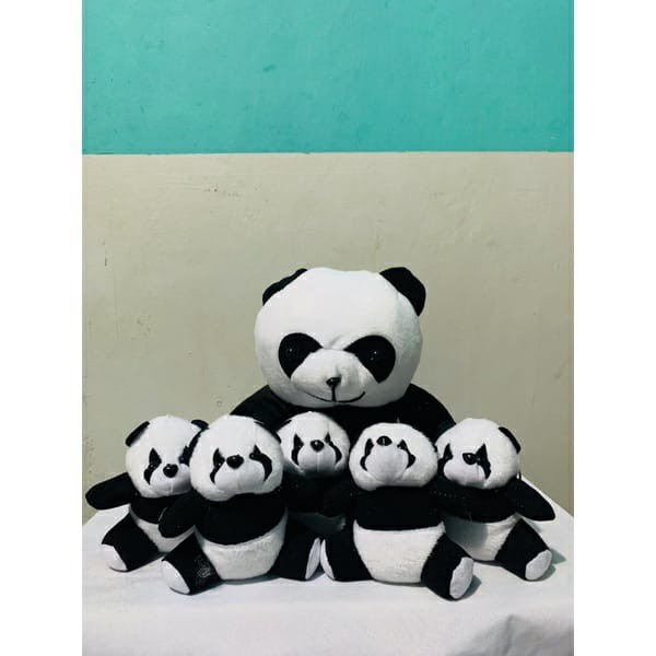 BONEKA PANDA BERANAK 5 ( 1 BESAR 5 KECIL)