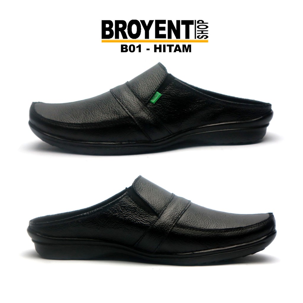 Sandal Sepatu Pria Bustong Kulit Asli B01