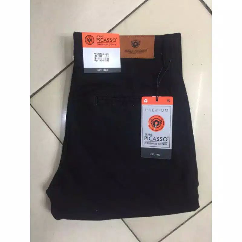 CELANA KANVAS PICASSO | BAHAN KANVAS STRETCH | CELANA SLIM FIT | CELANA PANJANG PRIA | SIZE 28-38