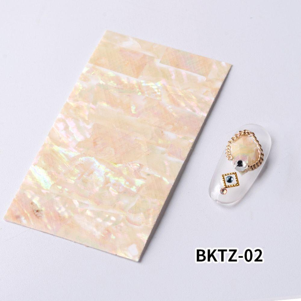 Agustin 3D Stiker Kuku Secercah 1Pc Manicure Nails Foils Abalone Shell Slice Nail Art Dekorasi