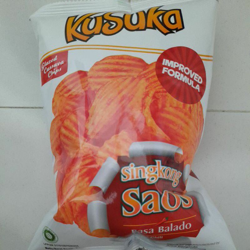 Jual Promo Kusuka Kripik Singkong Saus Balado 60gr Shopee Indonesia